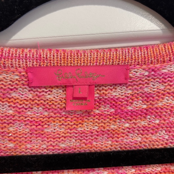 Lilly Pulitzer EUC/Large Absolutely Gorgeous Pink Cardigan - Picture 3 of 4